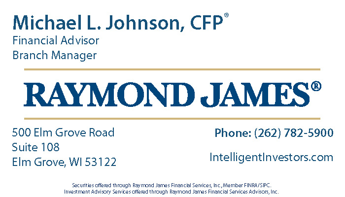 graphic of michael johnson raymond james logo