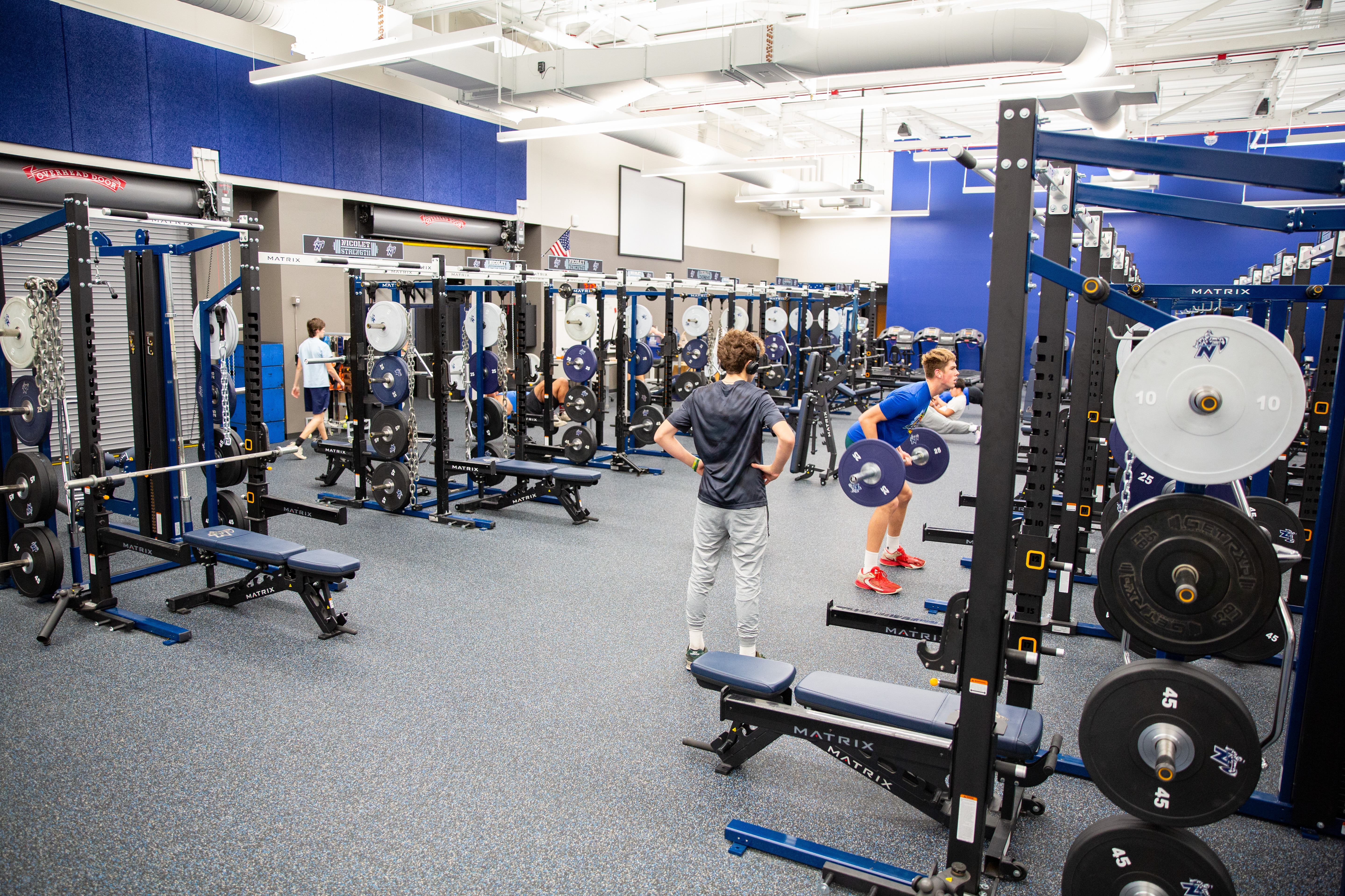 students working out
