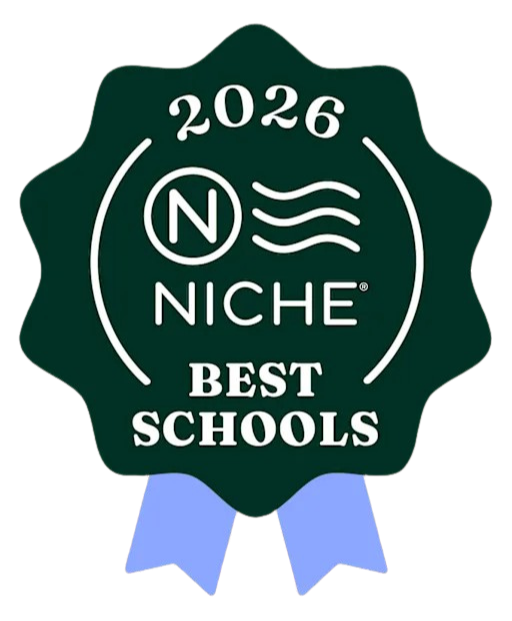 a green logo stating best schools