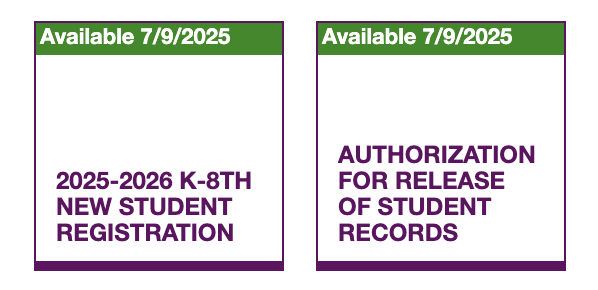 New student registration forms to complete