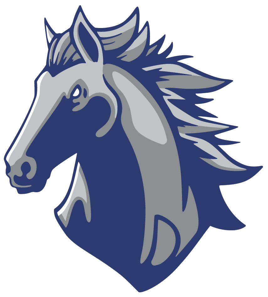 Dobson mascott - blue horse head