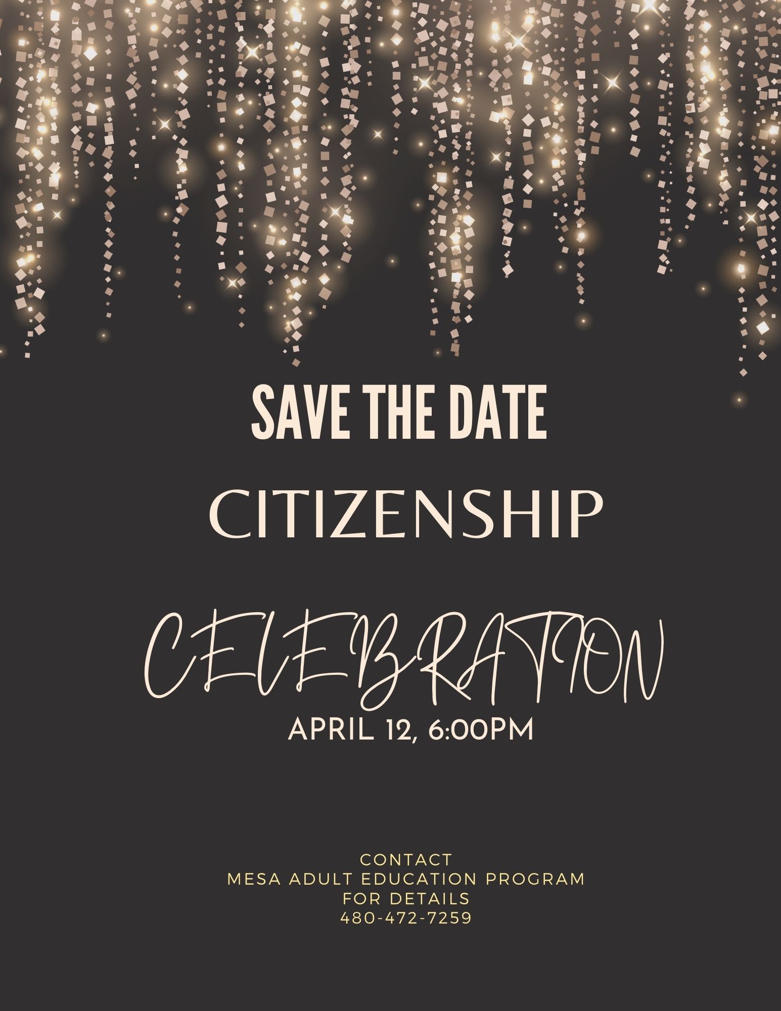 Citizenship Celebration: 6pm April 12