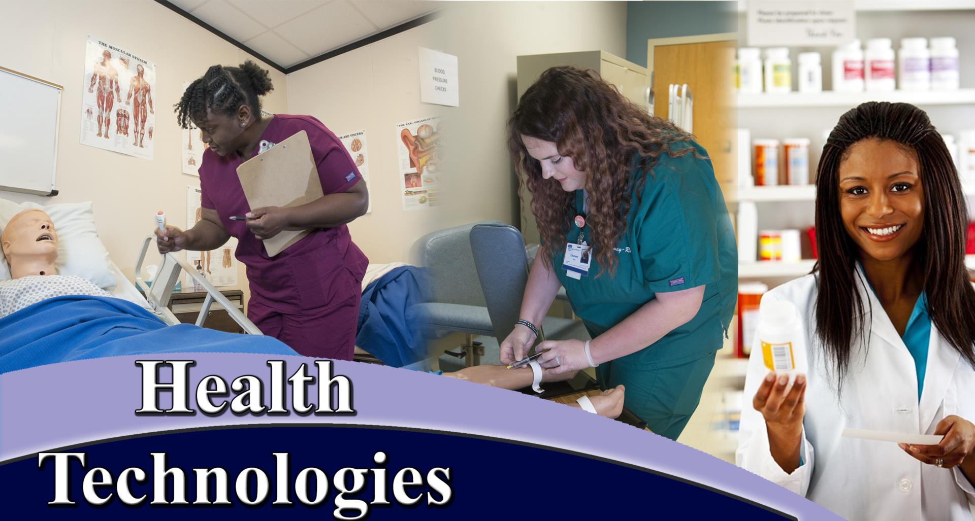 health technologies: photos of health tech students