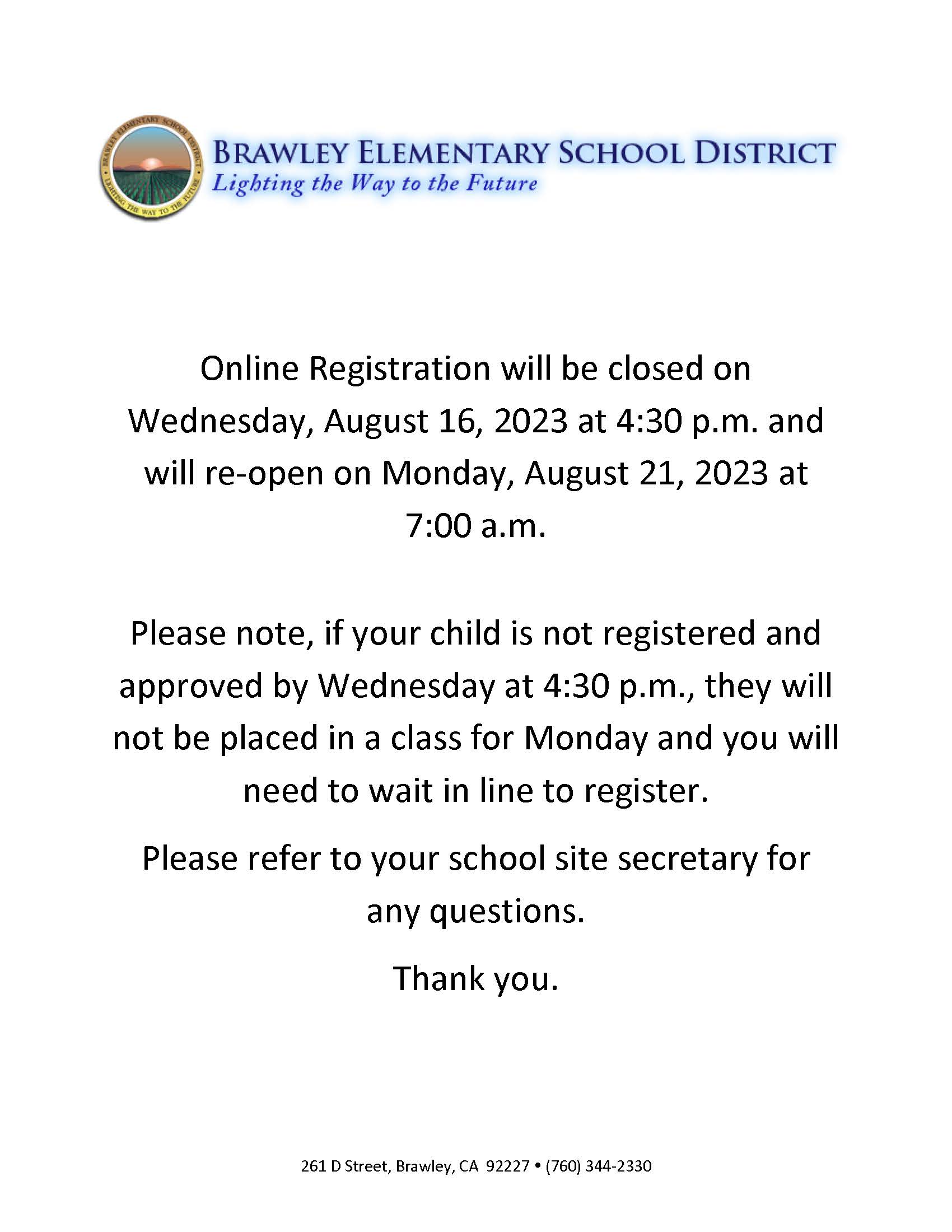 TEMP Brawley Elementary School District