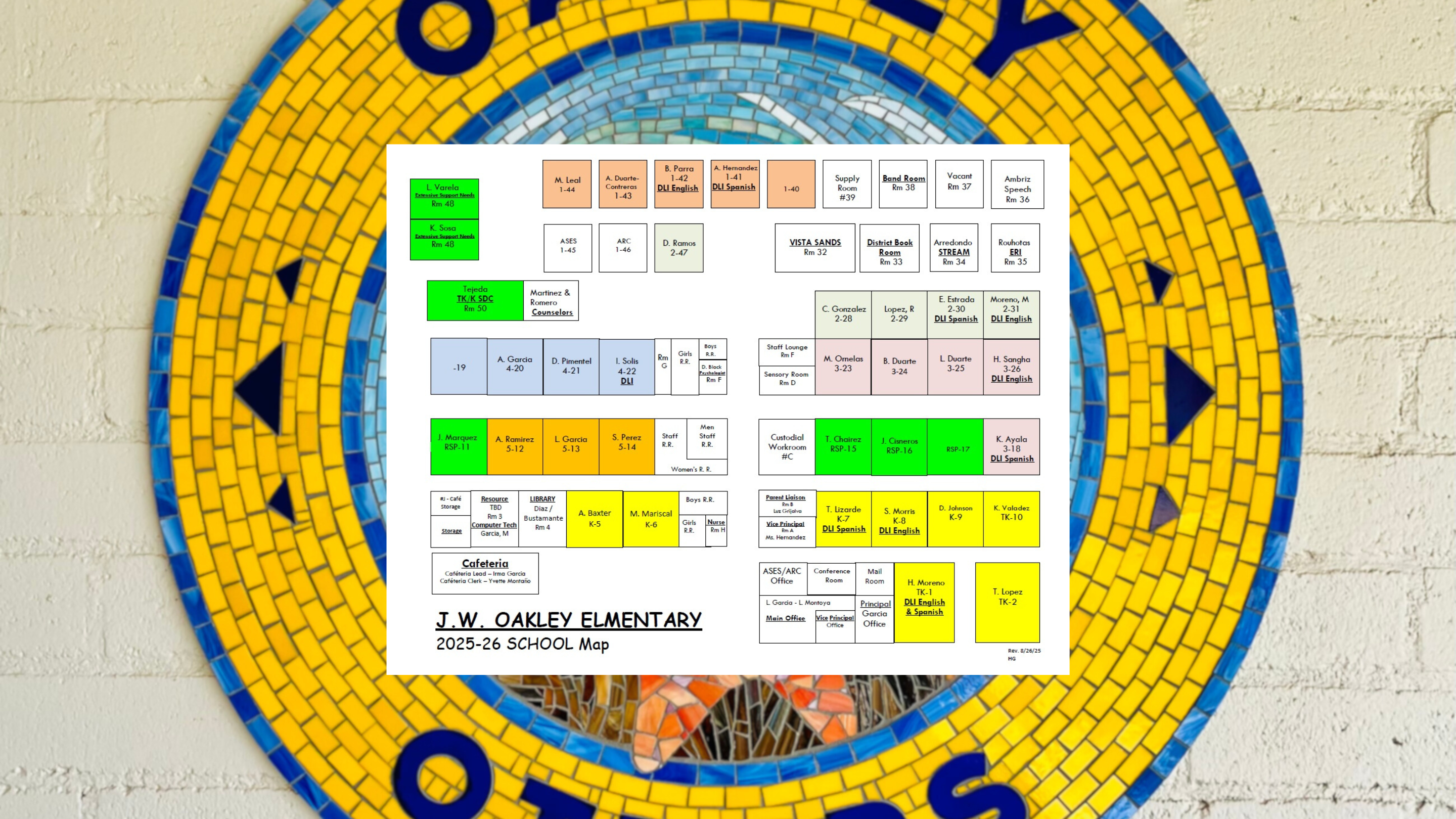 25-26 Oakley Map