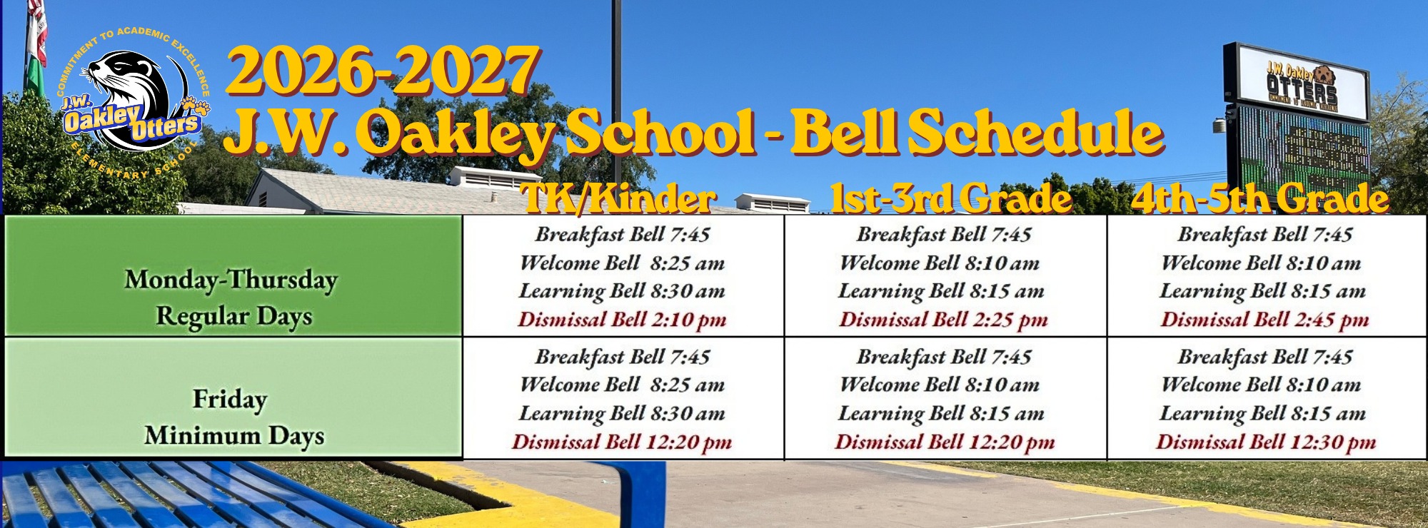 26-27 Bell Schedule