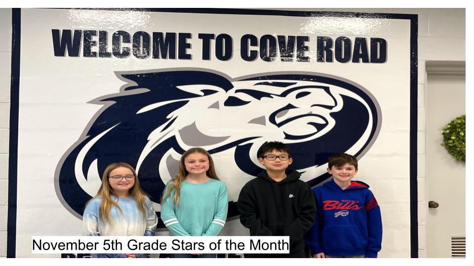 5th grade stars of the month Nov 2022 revised