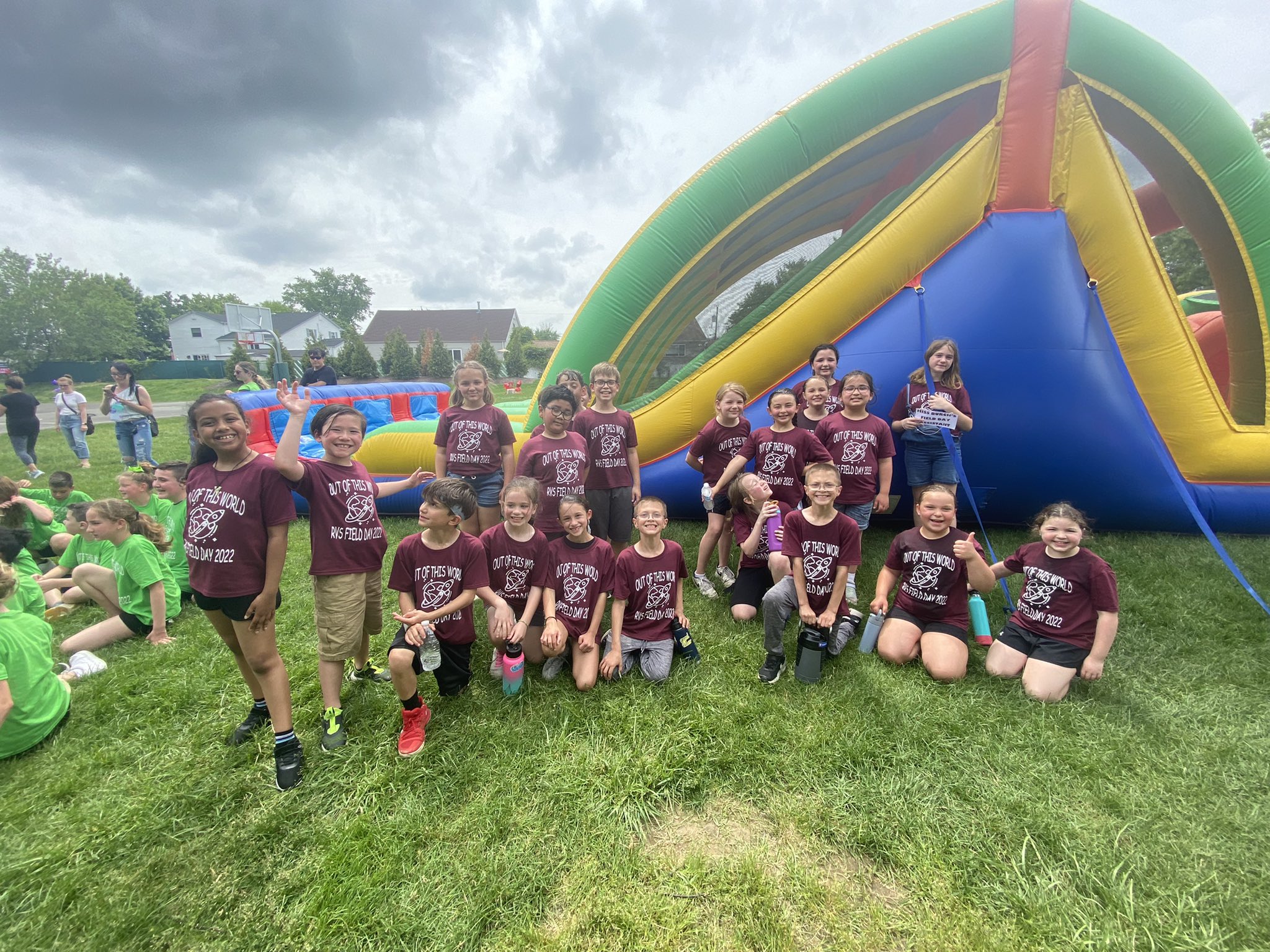 Students participating in Field Day