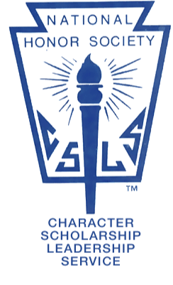 National Honor Society Crest : Character, Scholarship, Leadership, Service