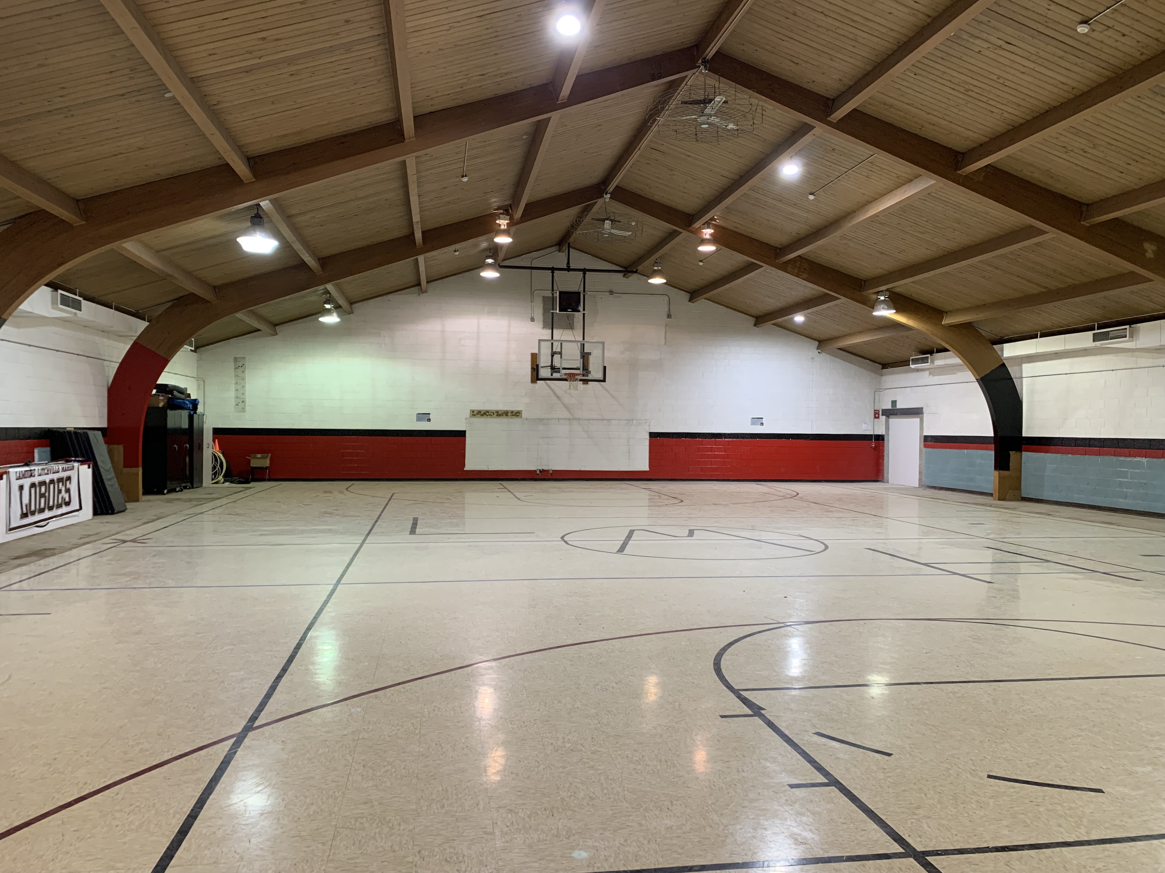 Image of the progress of the gym renovation