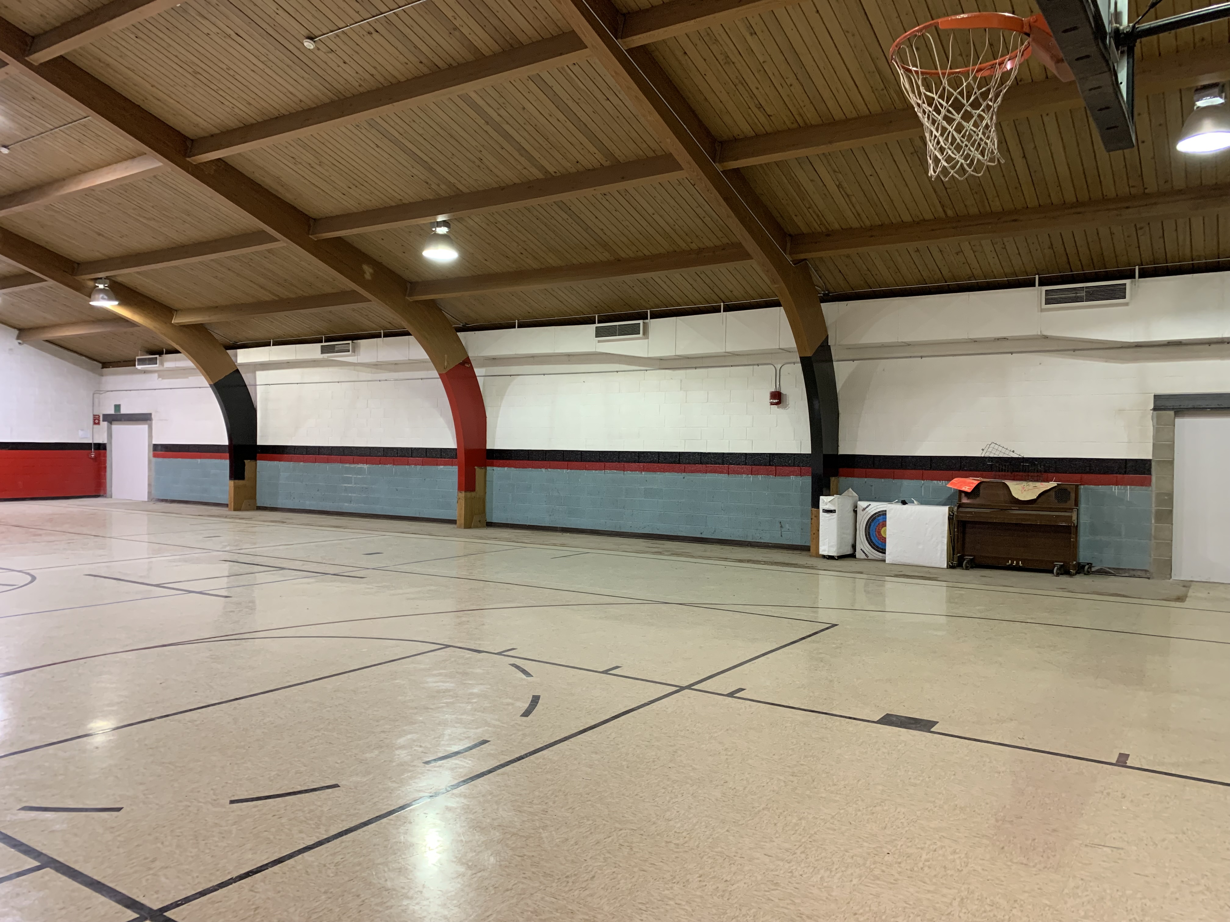Image of the progress of the gym renovation