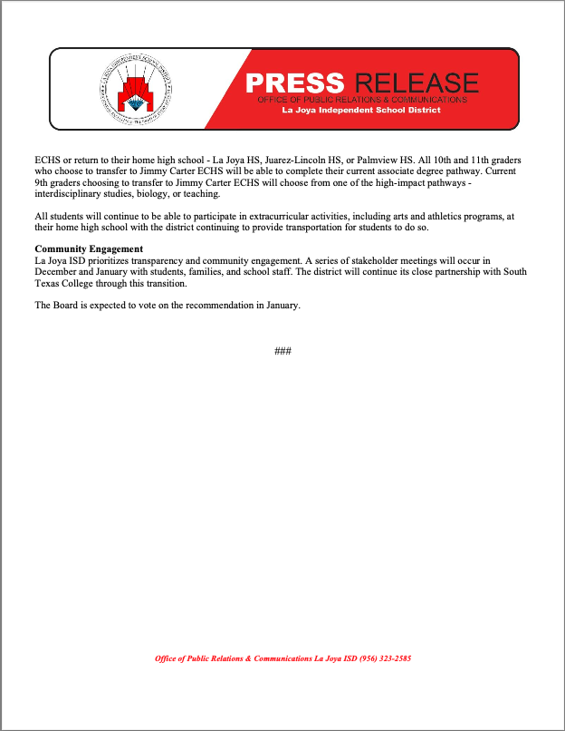 Press Release 