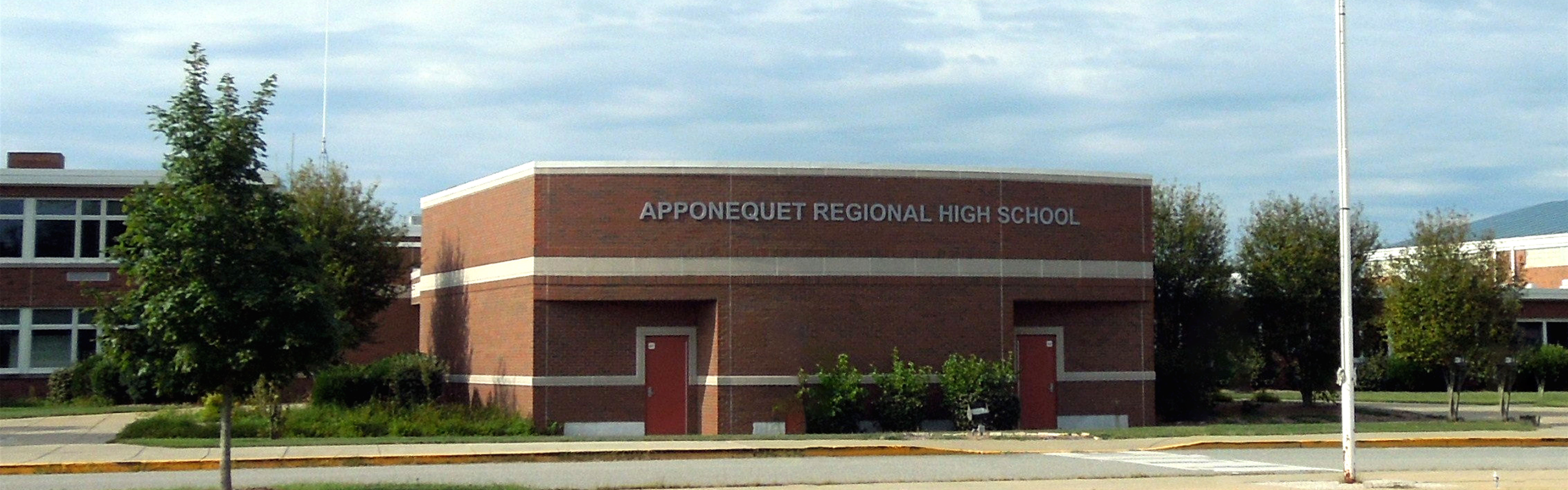 Pictrure of Apponequet Regional High School Building front doors