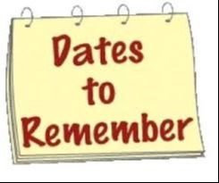 Dates to Remember