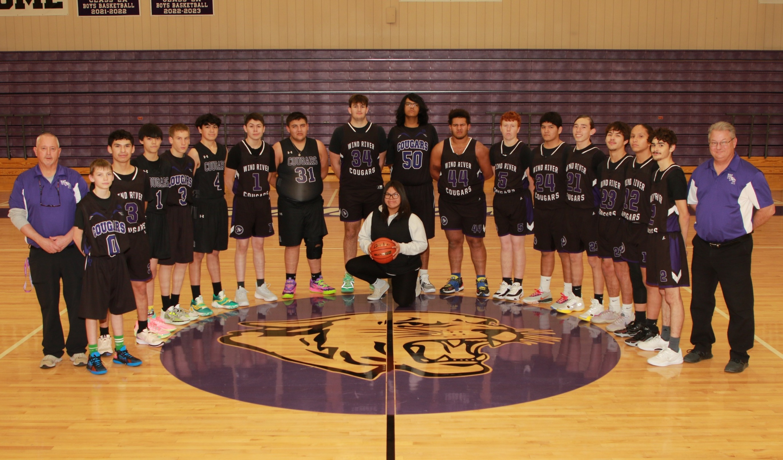 2023-2024 Wind River Cougars Boys Basketball Team