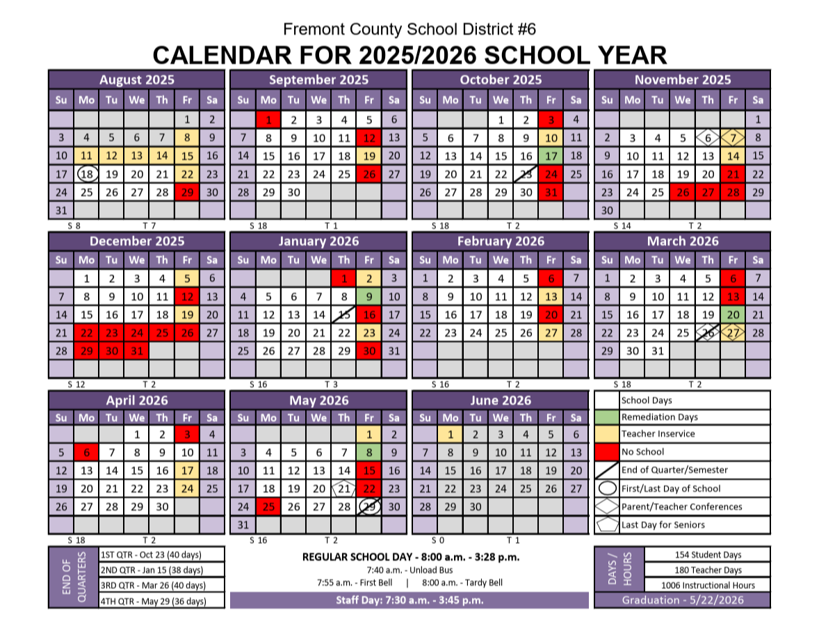2025-2026 School Calendar