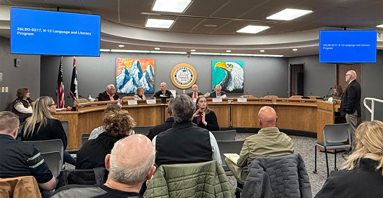 Fremont County School District #6 Superintendent Troy Zickefoose, pictured, speaks at the Fremont County Legislative Forum on Monday, Dec. 1, hosted by FCSD25 in Riverton.