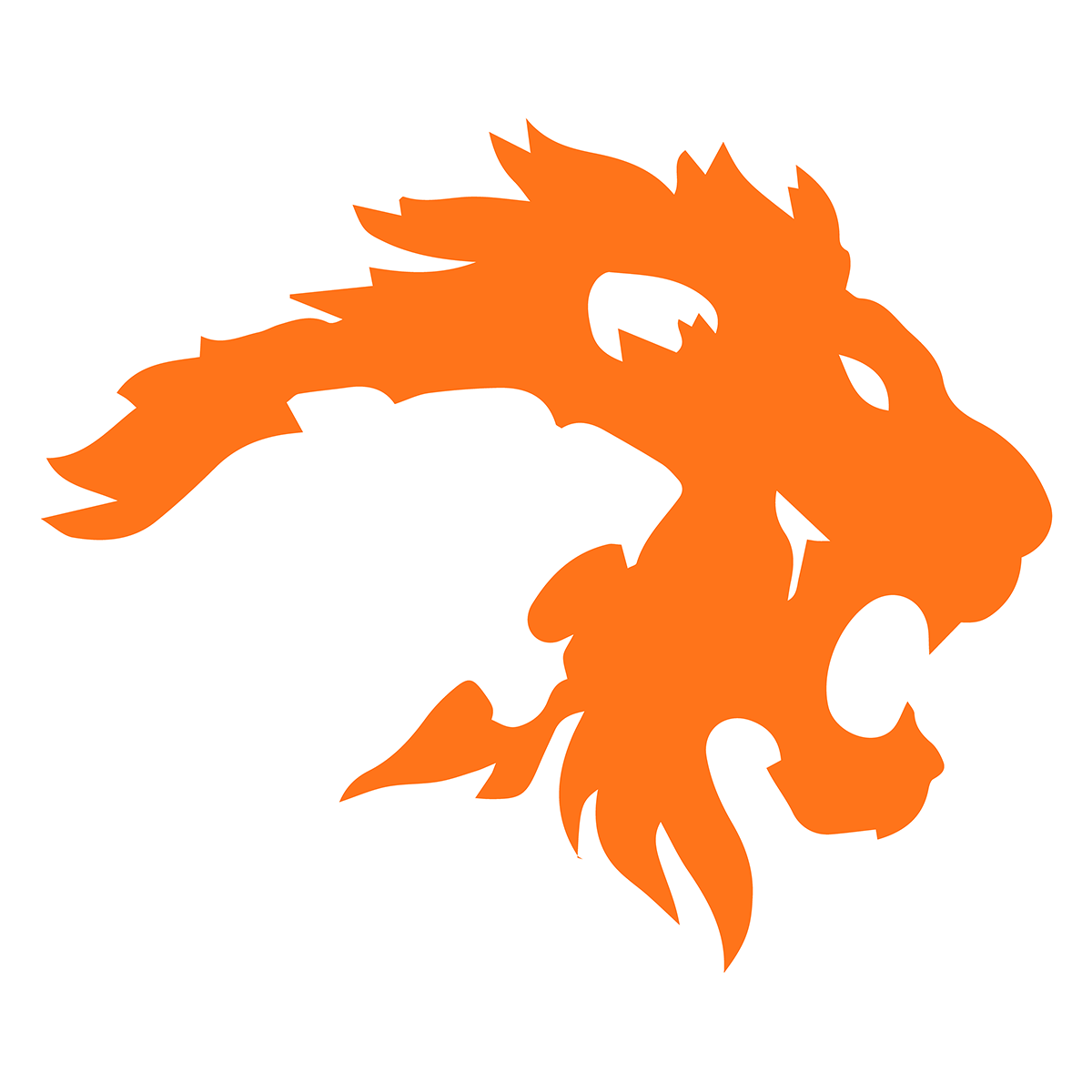 orange lion logo