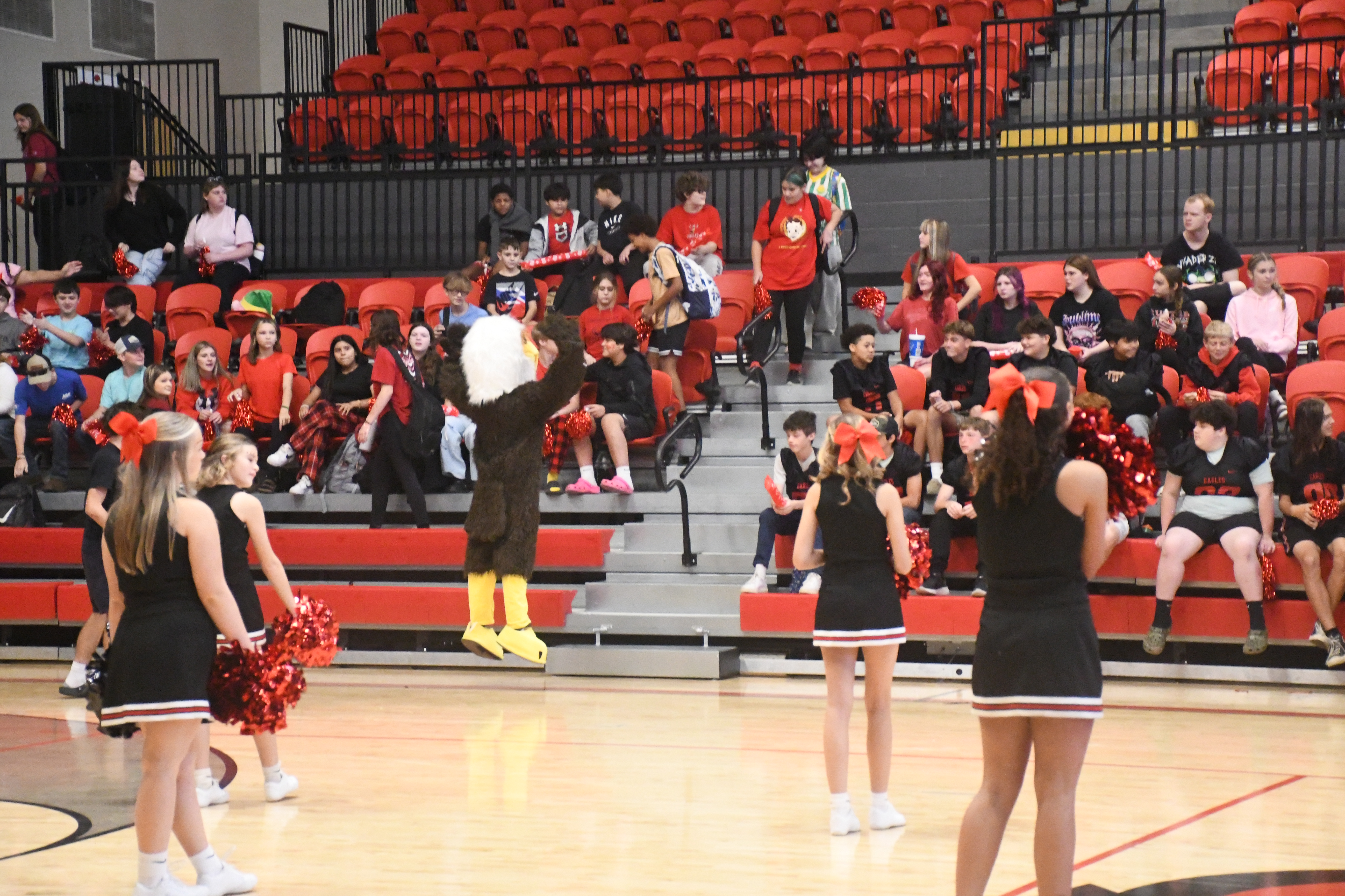 Eagle Masot Pumping up Crowd