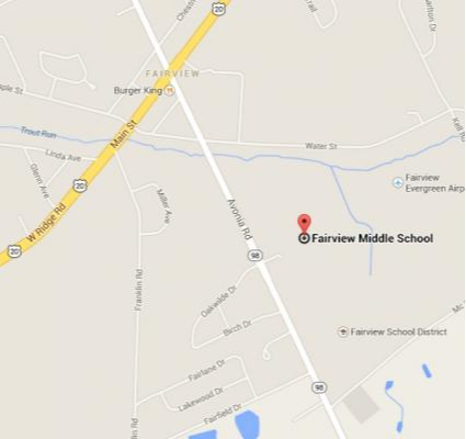 Map showing Fairview Middle School