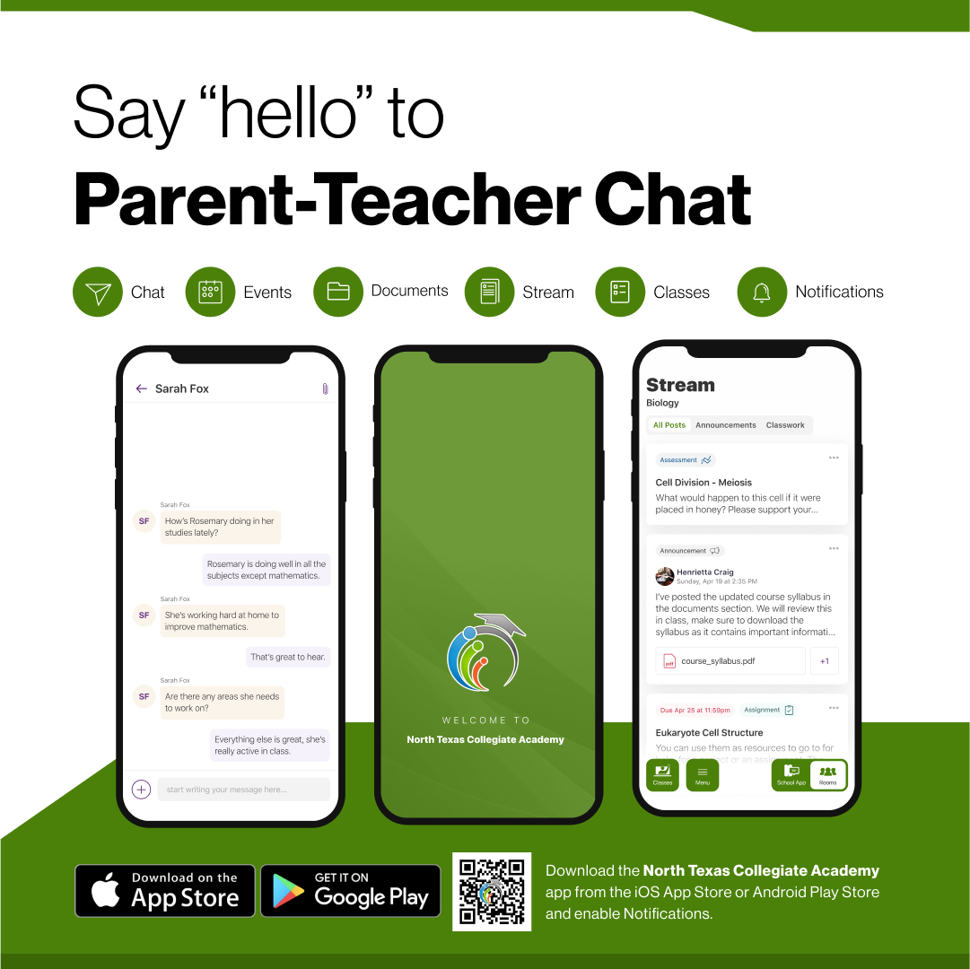 Say Hello To Parent-Teacher Chat Graphic