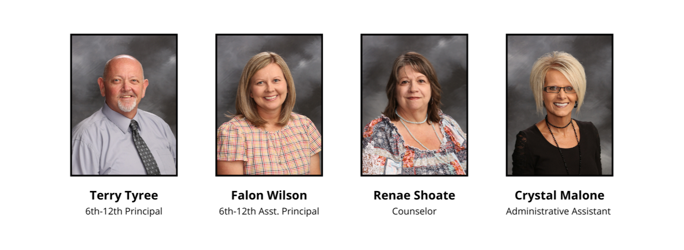 CMS principal, asst. principal, counselor, and admin. asst.