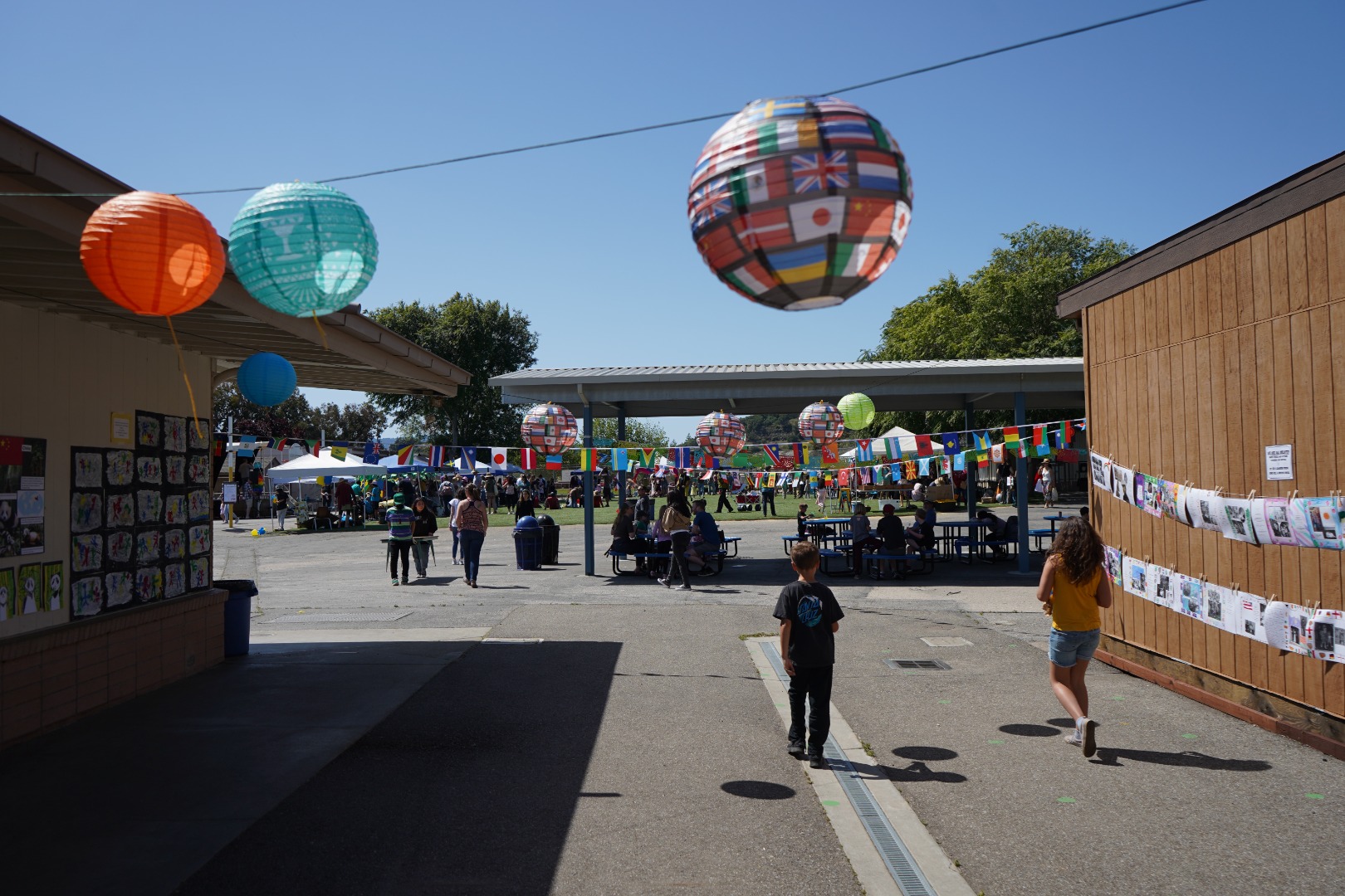 panoramic shot of multicultural fest