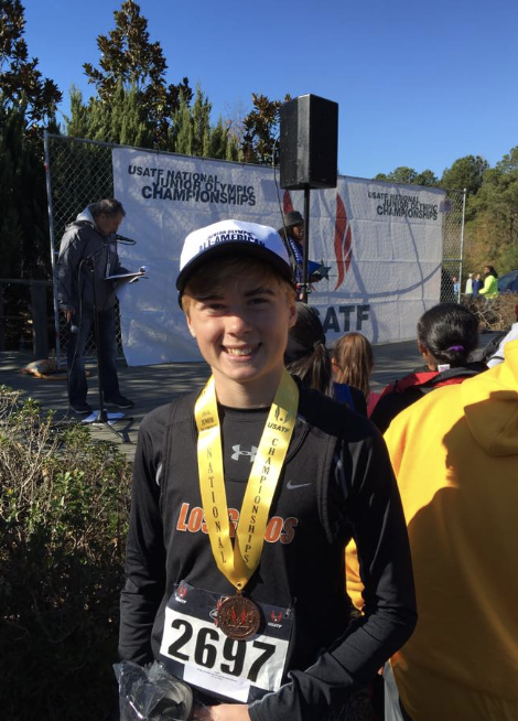 JEREMY WINS 4TH PLACE FOR THE NATIONAL JR. OLYMPIC XC! HIP HIP HOORAY! 12/10/16