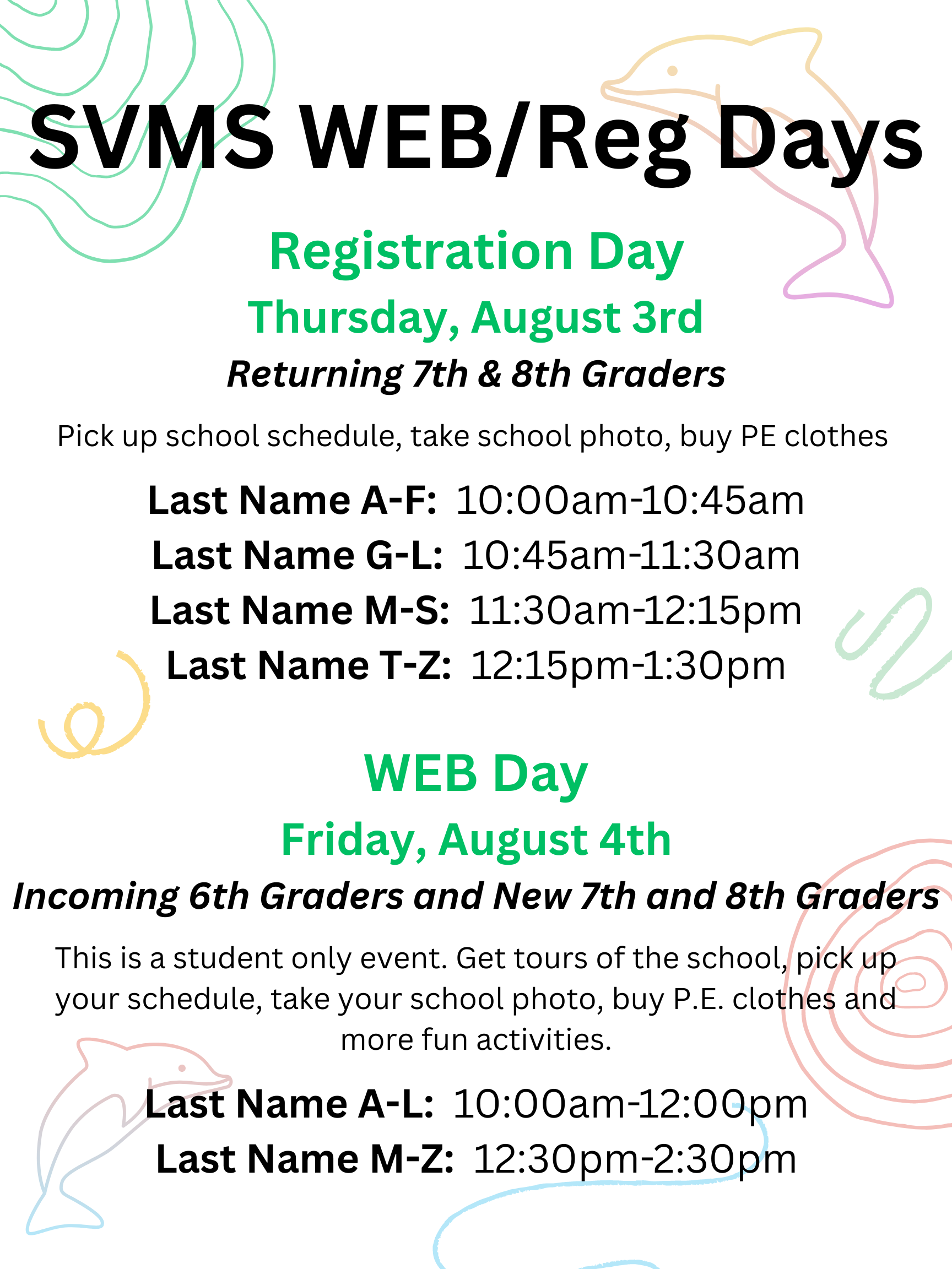 WEB and Registration Days