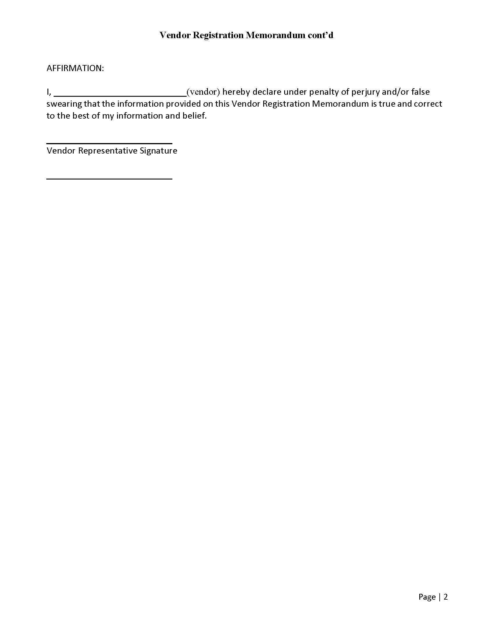 Contracted Services Vendor Packet page 2
