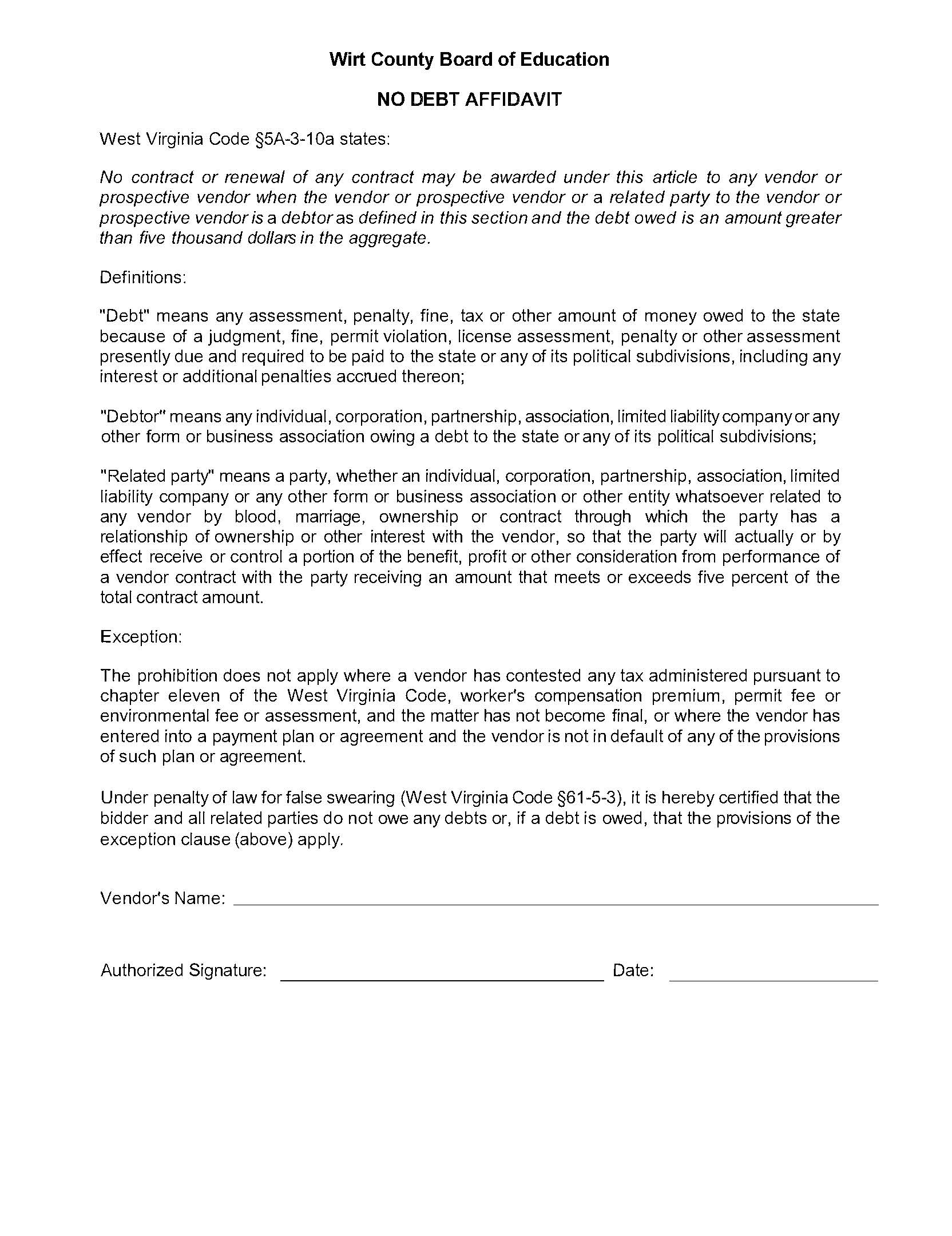 Contracted Services Vendor Packet page 4