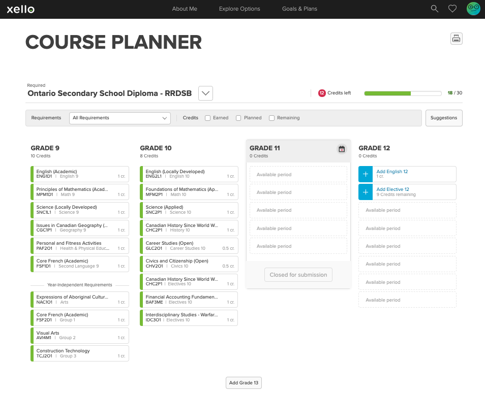Course planner