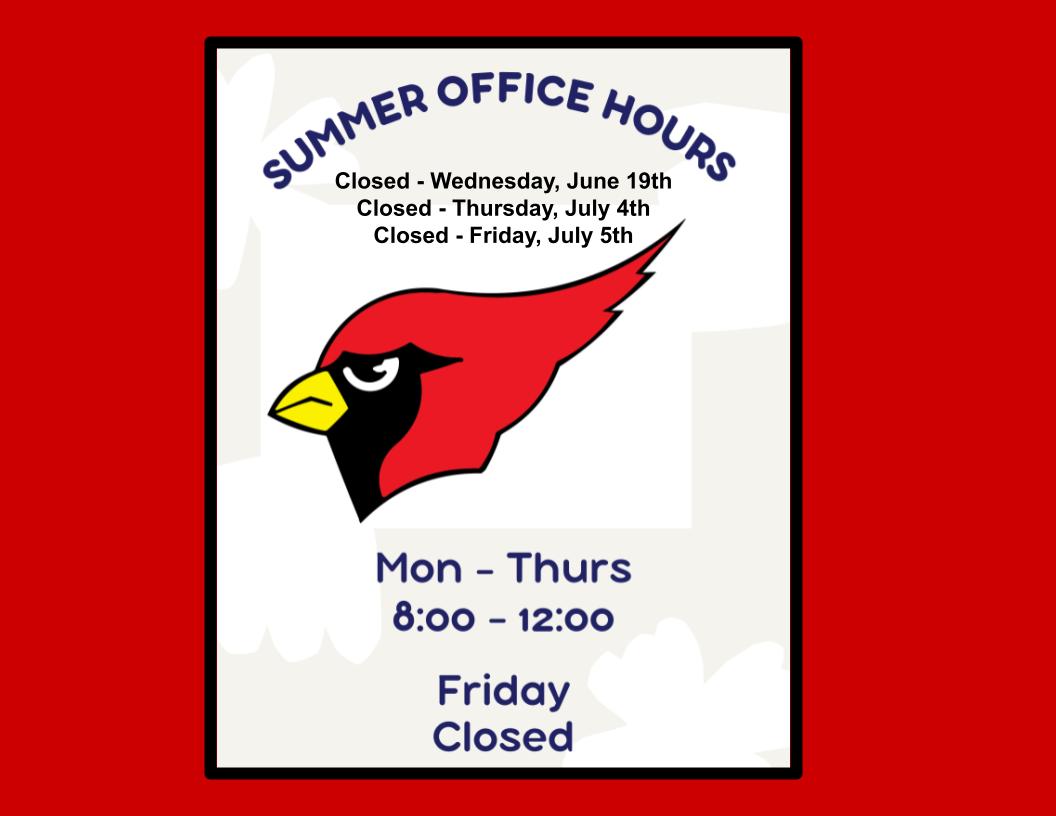 Main Office Summer Hours 2024
