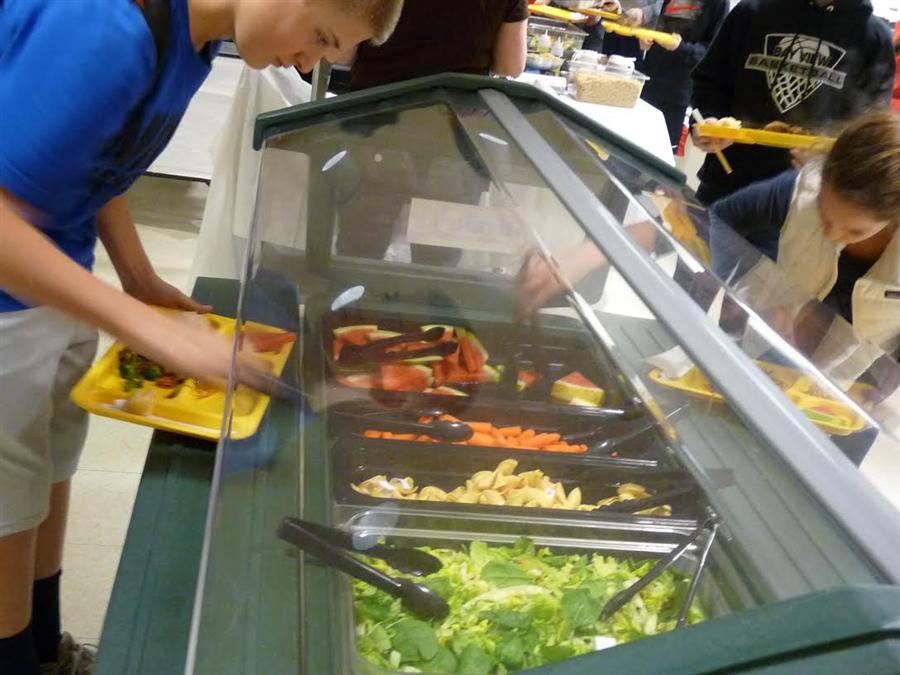 student getting lunch