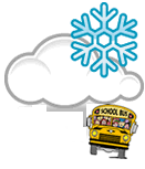 bus cloud and snow flake