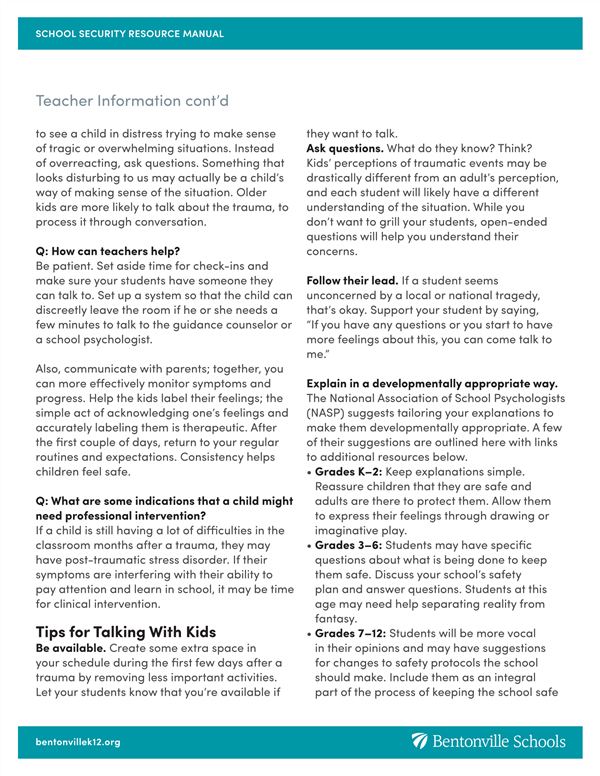 Teacher Information 