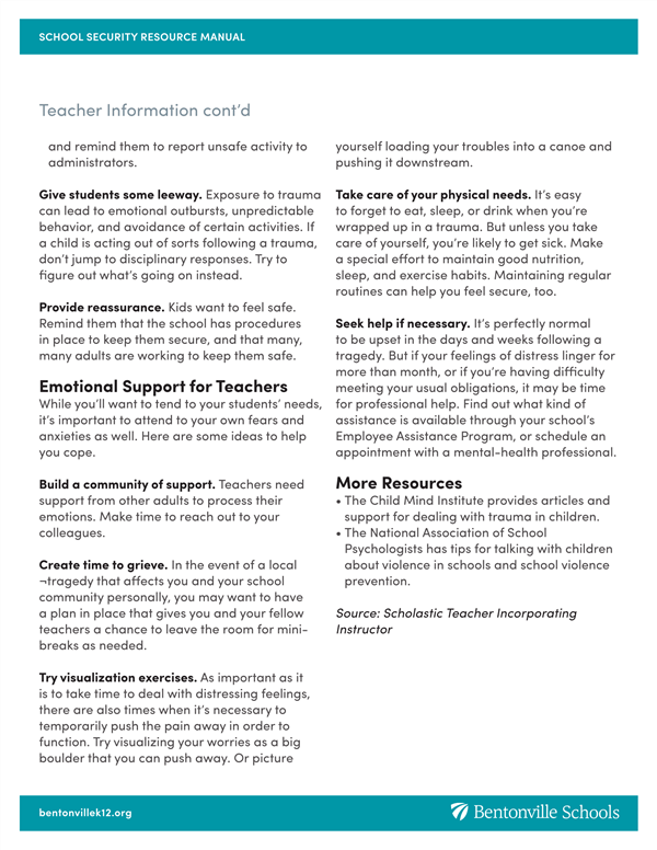 Teacher Information