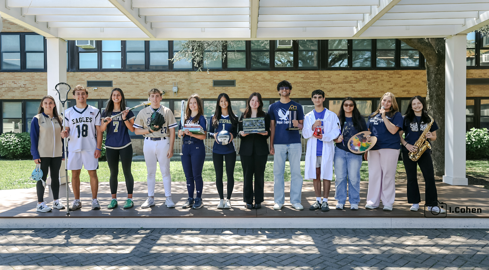 District Banner Representing Cross Section of Bethpage High School Students and Interests