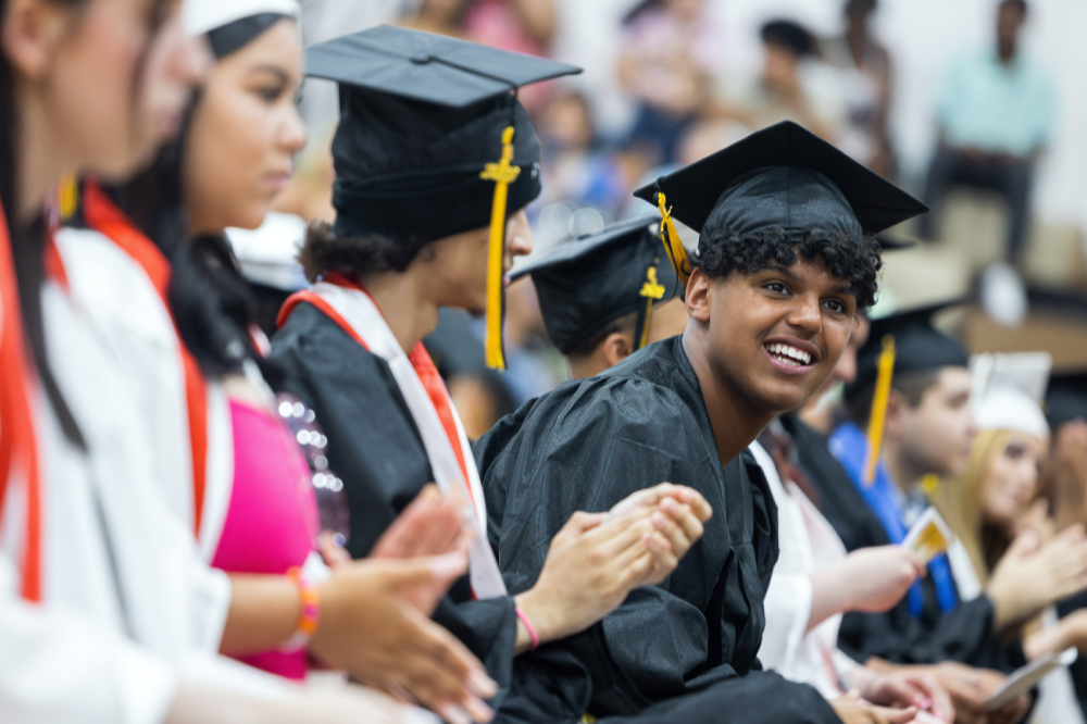 Holyoke High School Dean students during their graduation. 