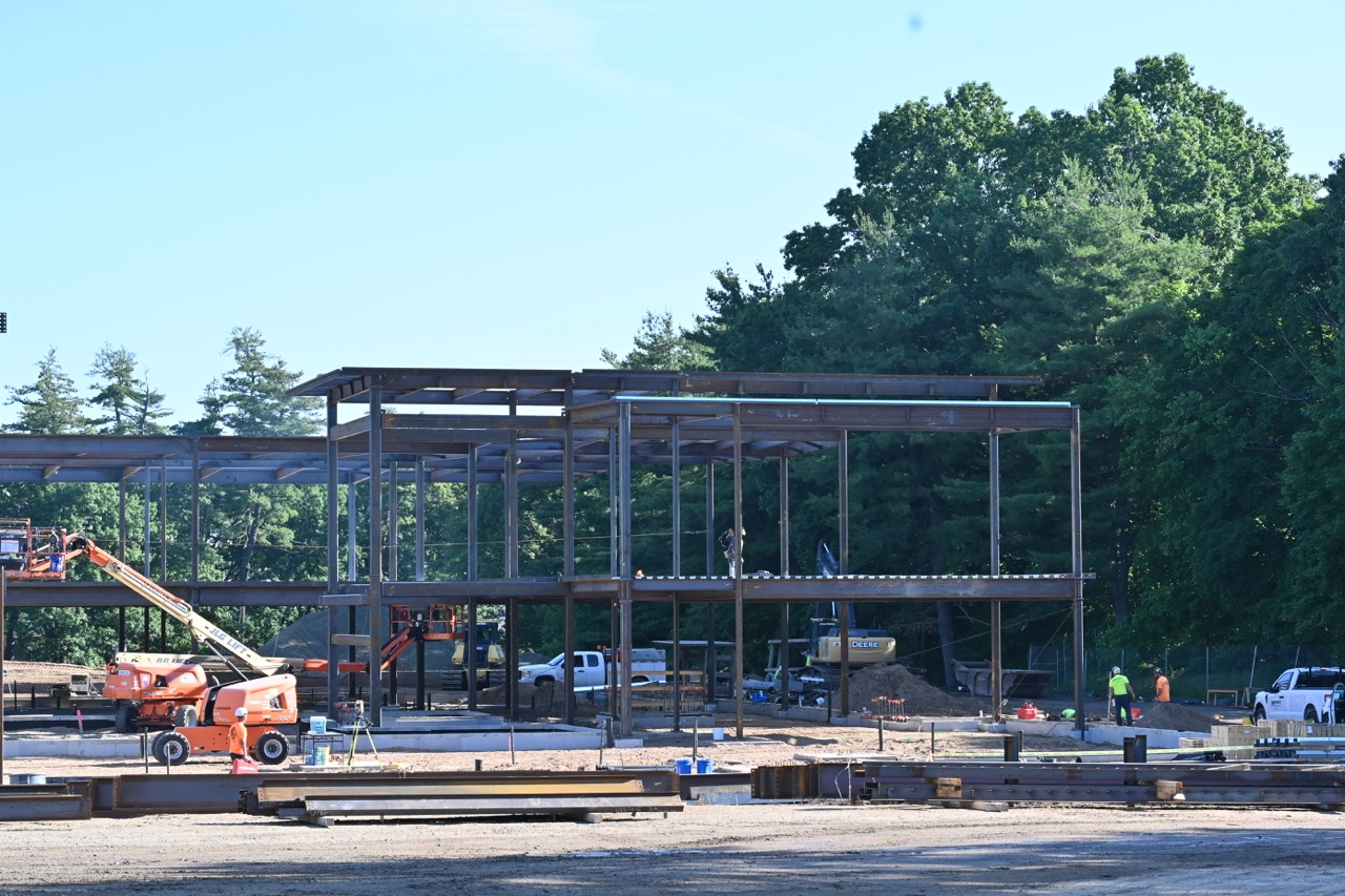 A shot of the structure of the new middle school