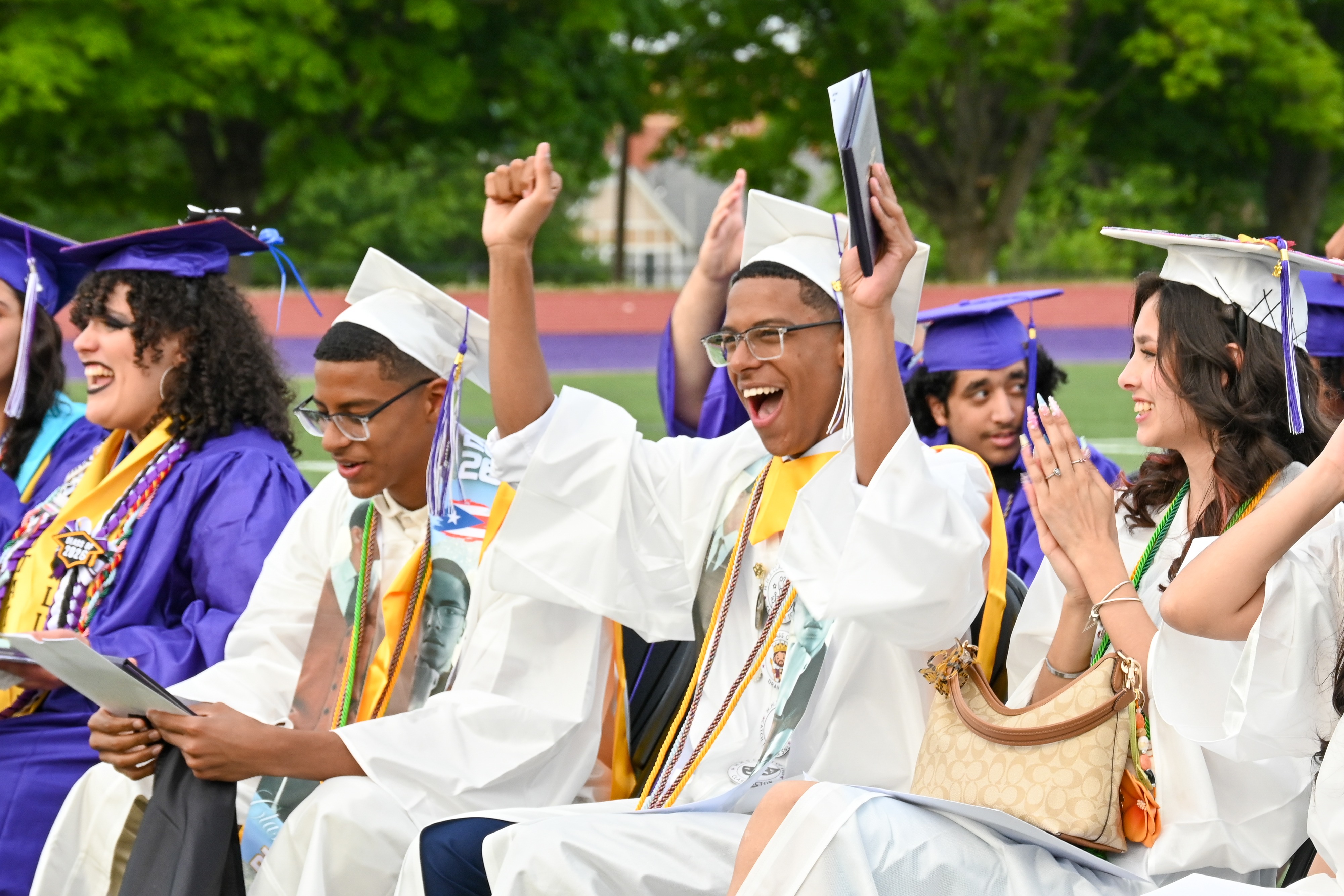 Holyoke High School students during their graduation.