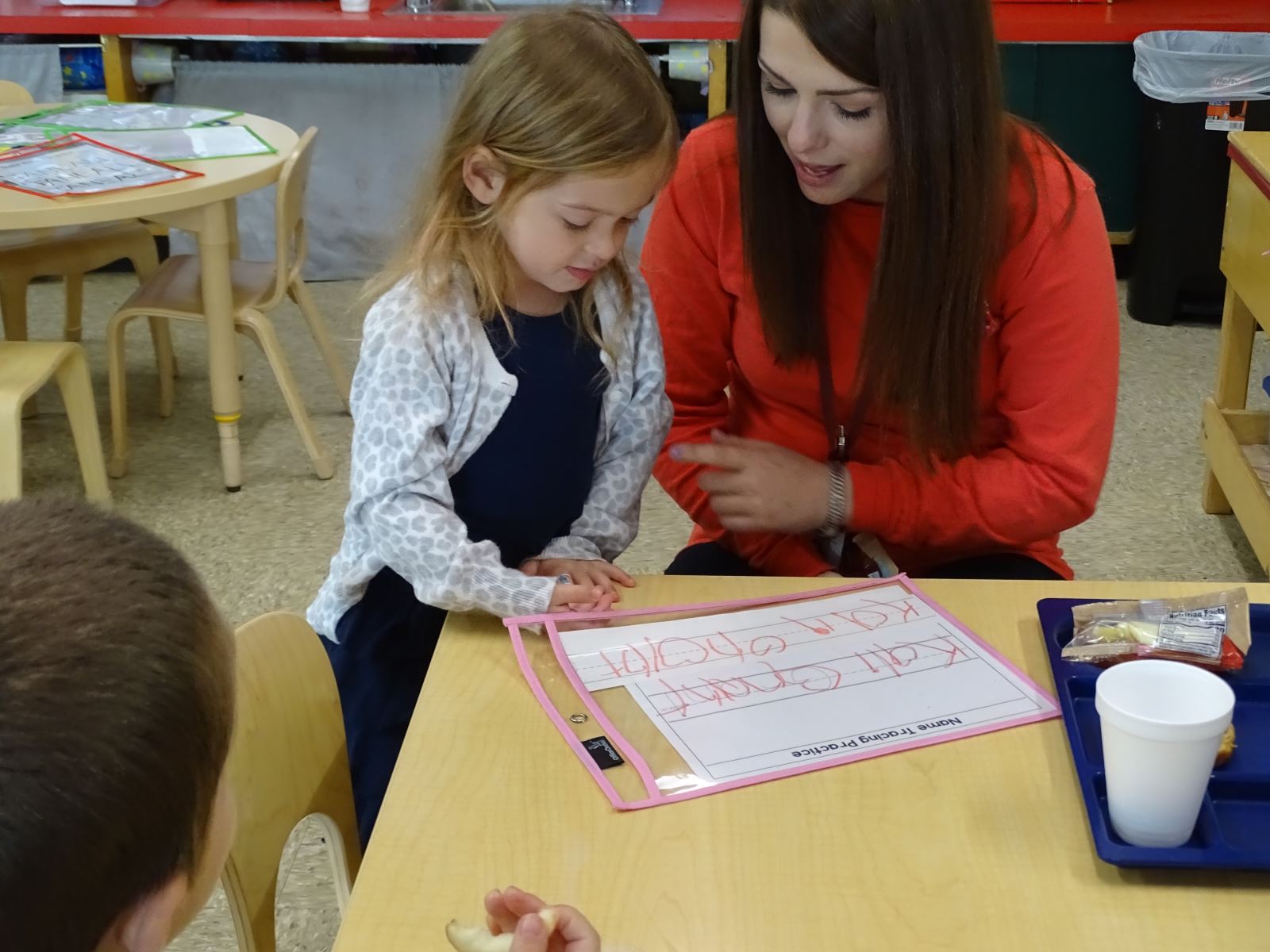 Teacher working with Preschool Student