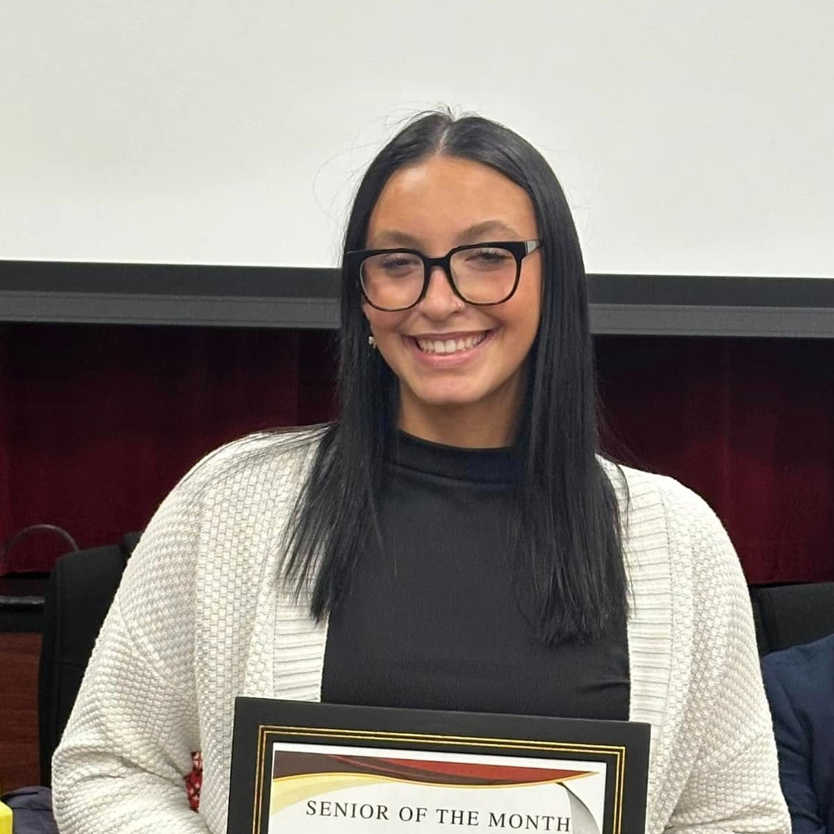 At the January 14, 2025 School Board Meeting, we celebrated the achievements of our phenomenal Senior of the Month, Bailey Wilson.