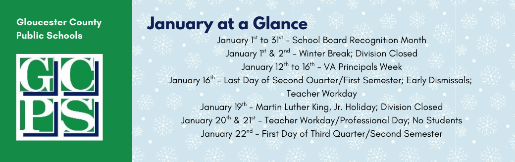 January at a glance