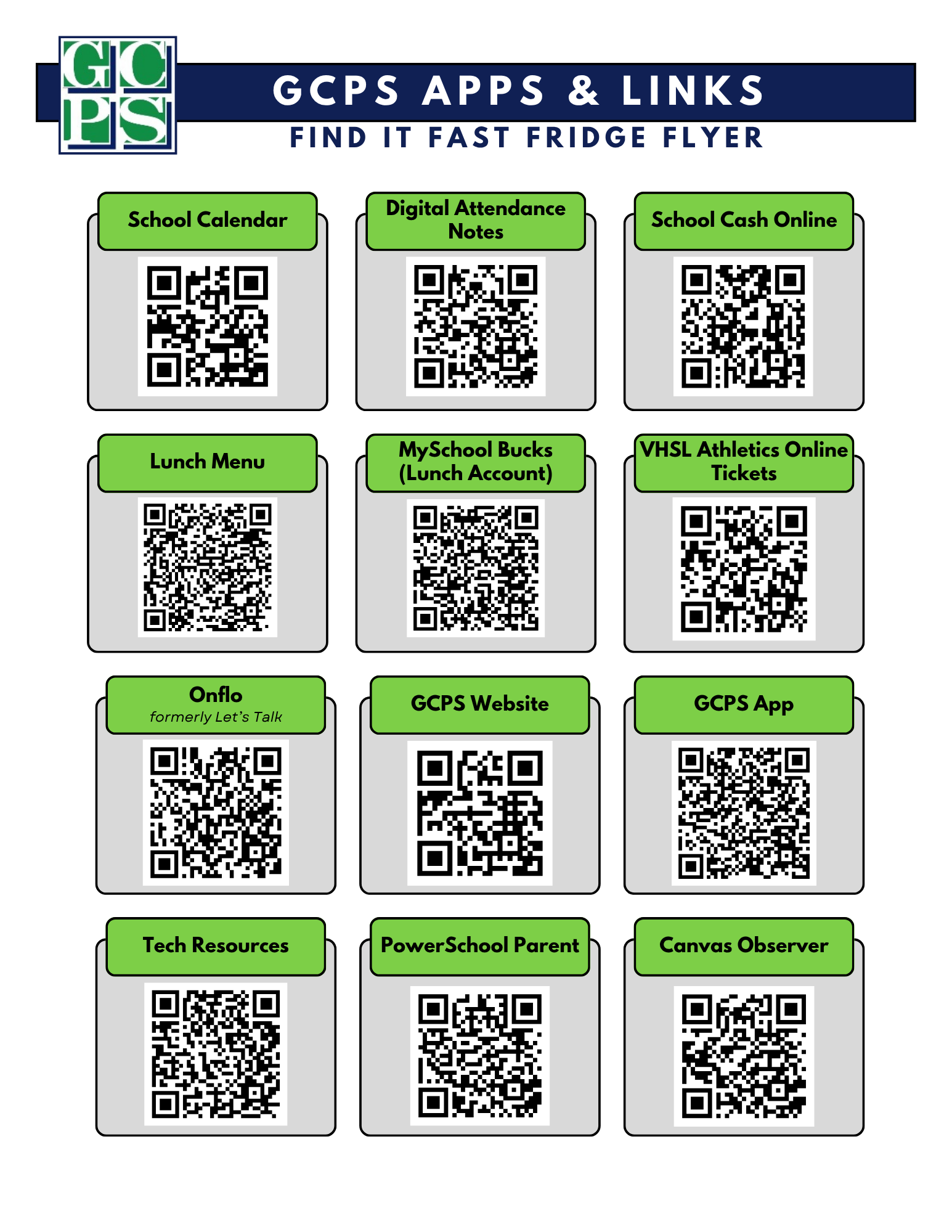 Find it fast fridge flyer