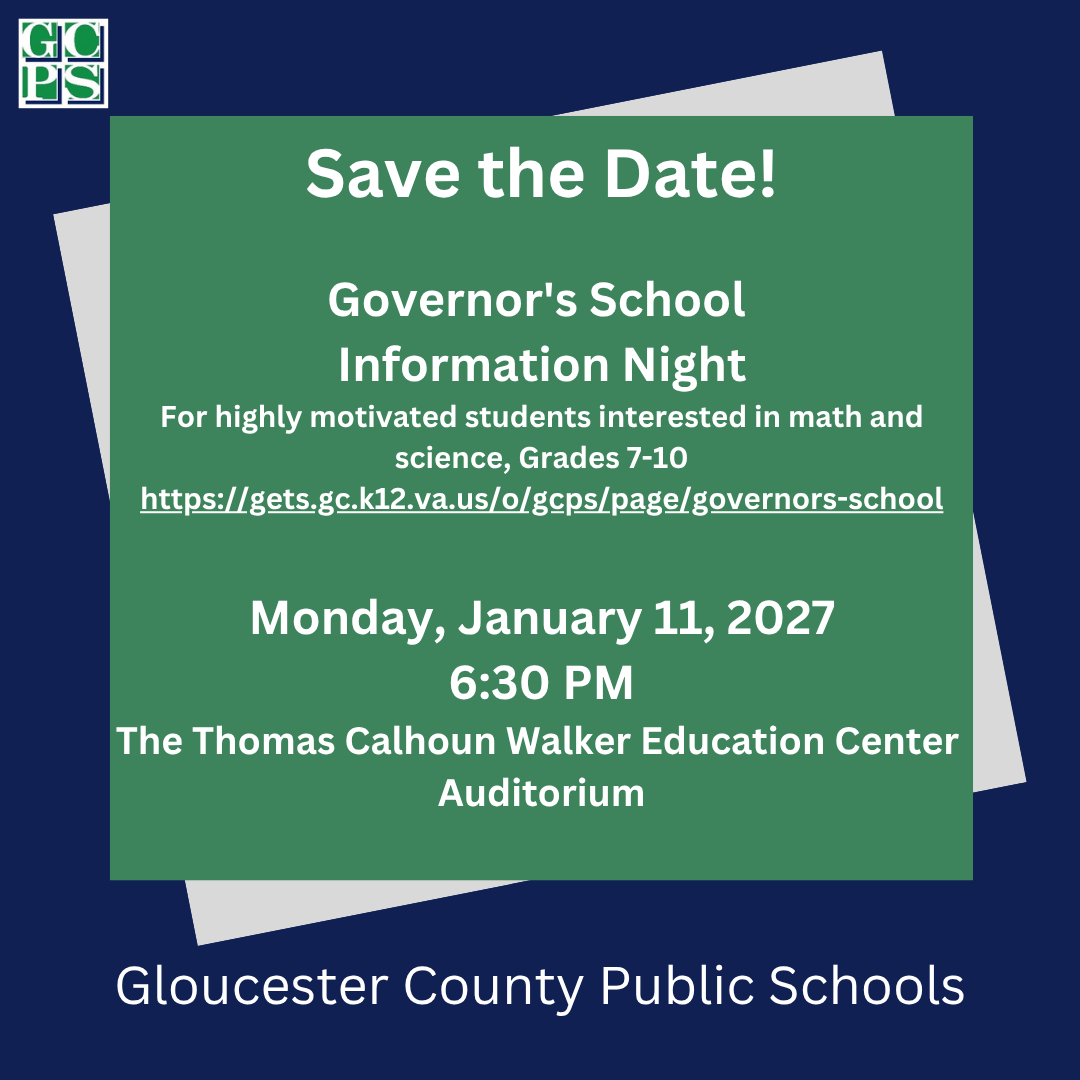Gov School info night January 11, 2027