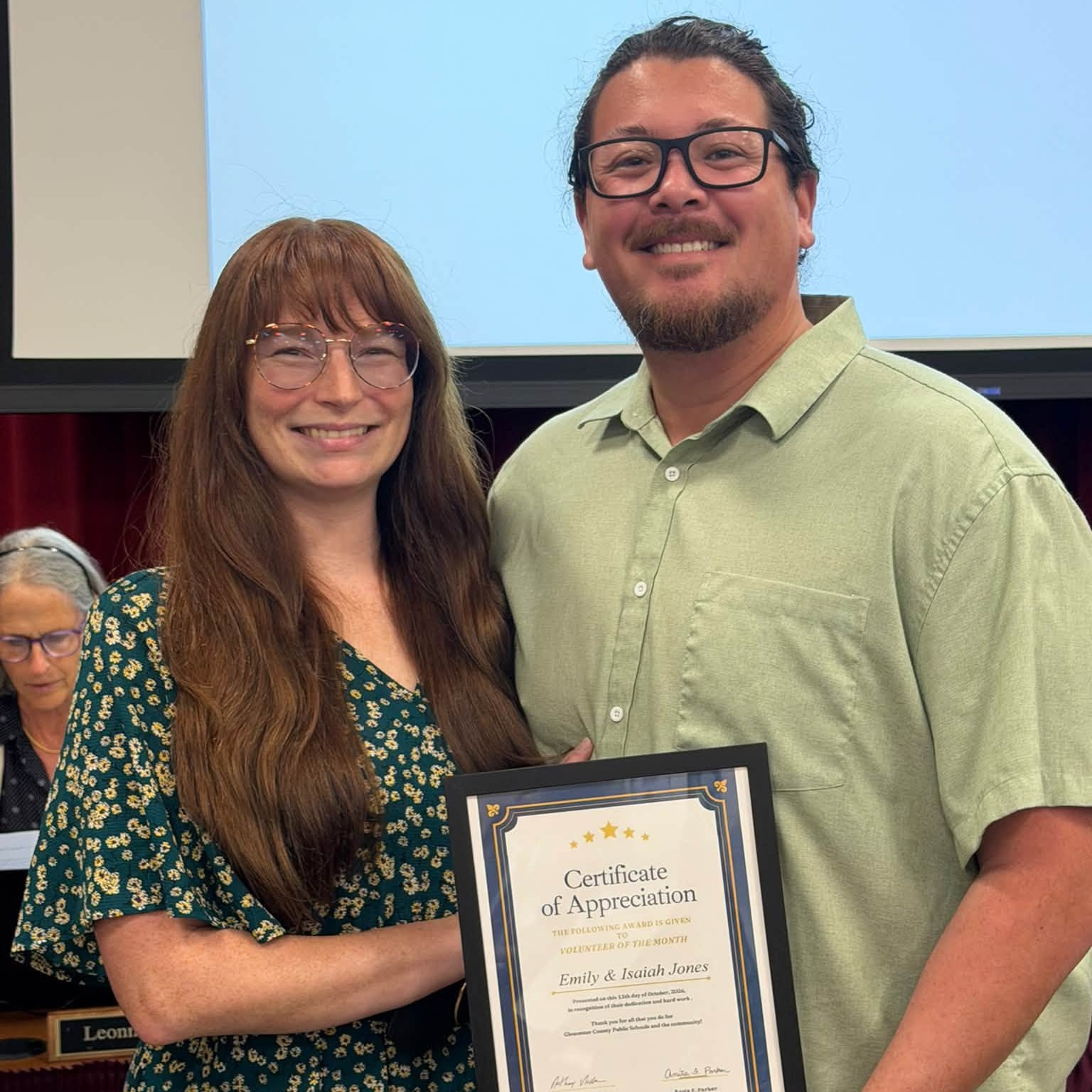 Emily and Isaiah Jones were recognized