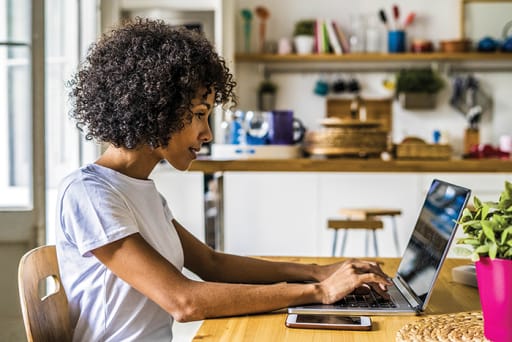 person working on a computer