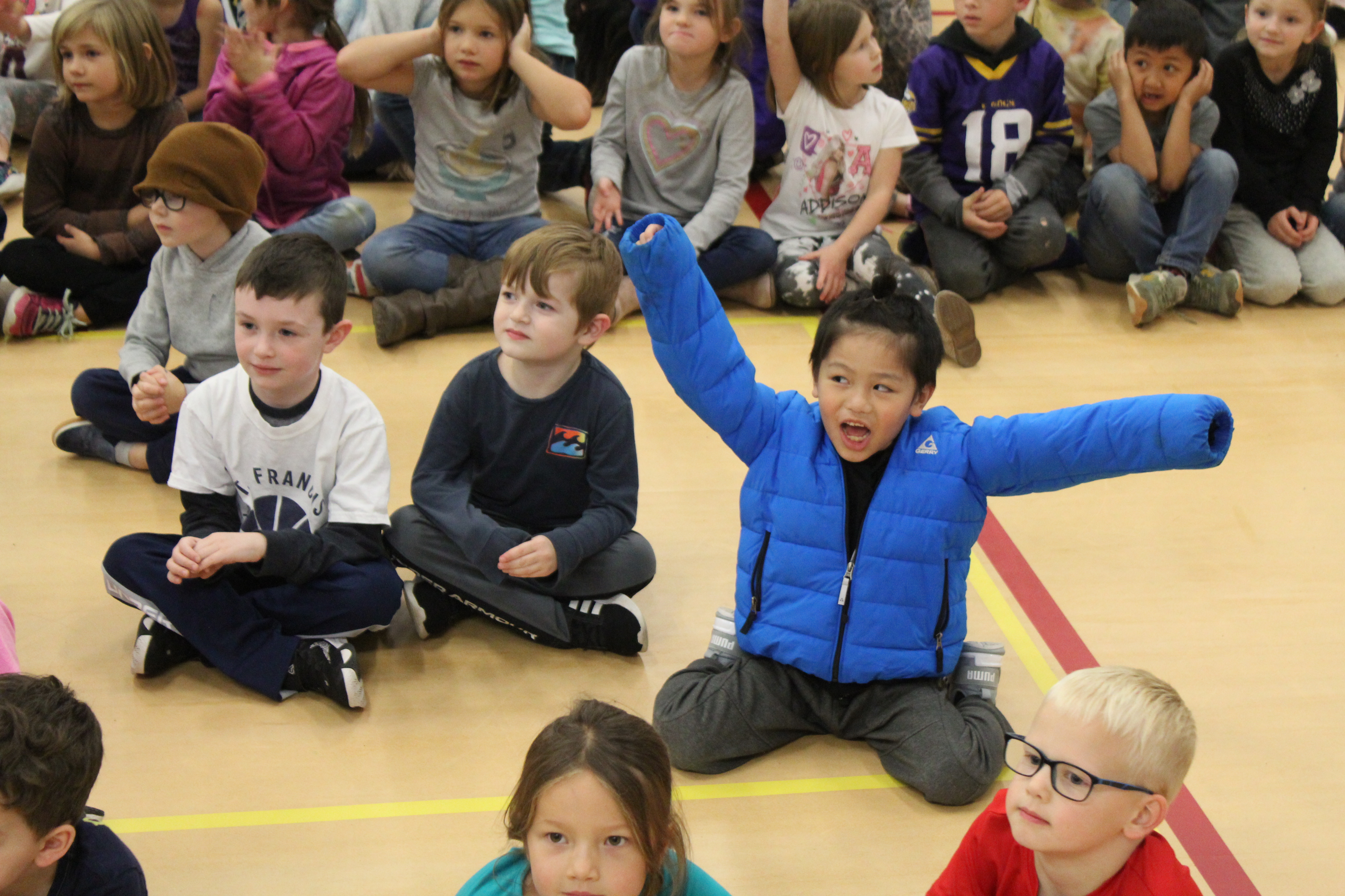 Image: Kids at an assembly