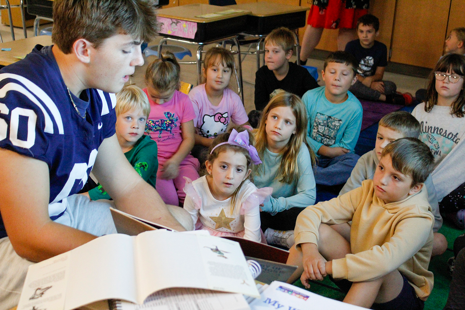 Football Players read at CCES